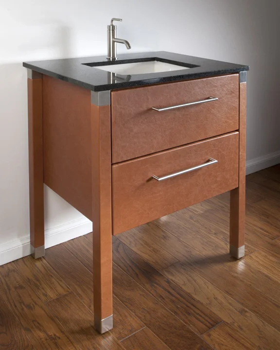 Signature leather cabinet by a karen black company