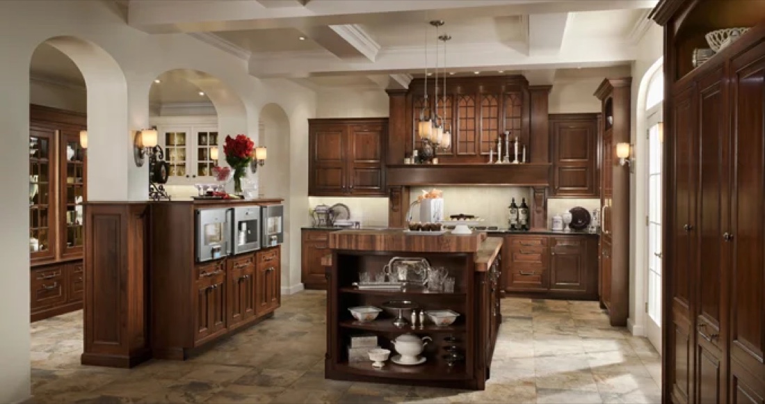 Elegant Wood-Mode kitchen cabinetry in Oklahoma City