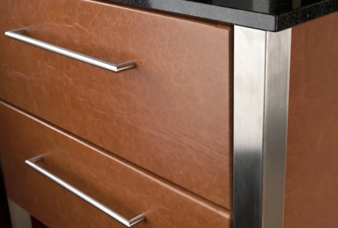 Award-winning patented leather cabinetry by a karen black company